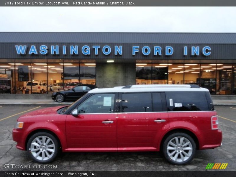 Red Candy Metallic / Charcoal Black 2012 Ford Flex Limited EcoBoost AWD