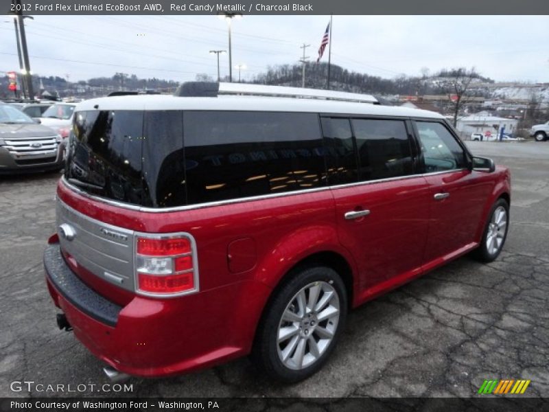Red Candy Metallic / Charcoal Black 2012 Ford Flex Limited EcoBoost AWD