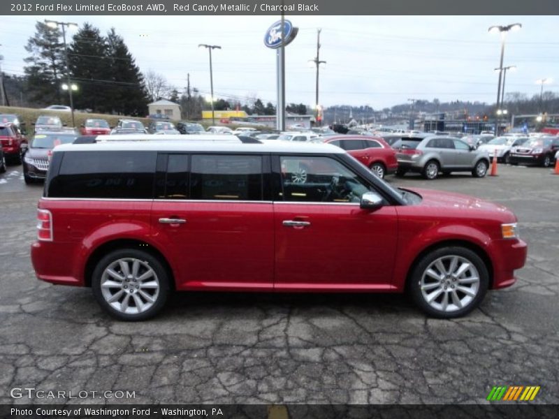 Red Candy Metallic / Charcoal Black 2012 Ford Flex Limited EcoBoost AWD
