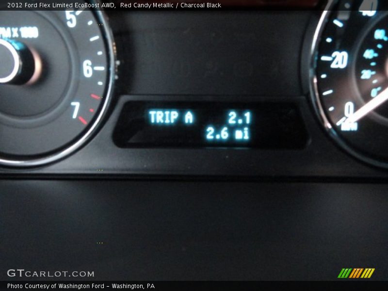 Red Candy Metallic / Charcoal Black 2012 Ford Flex Limited EcoBoost AWD