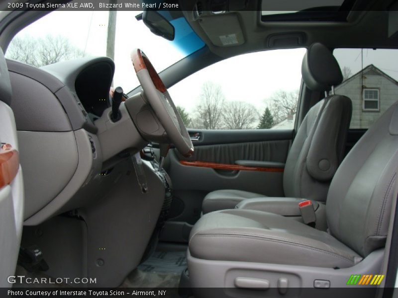 Blizzard White Pearl / Stone 2009 Toyota Sienna XLE AWD