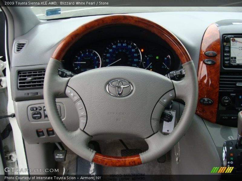 Blizzard White Pearl / Stone 2009 Toyota Sienna XLE AWD