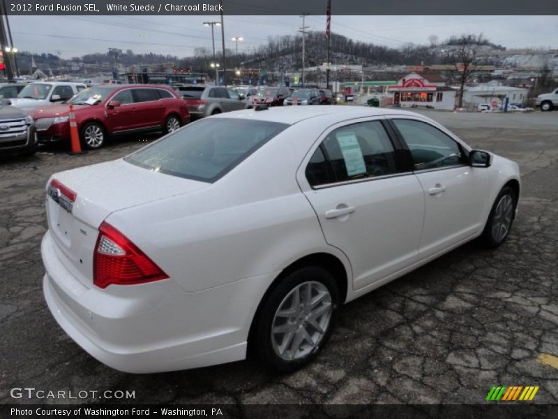 White Suede / Charcoal Black 2012 Ford Fusion SEL