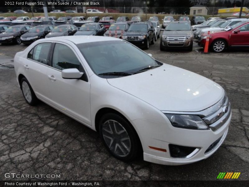 White Suede / Charcoal Black 2012 Ford Fusion SEL