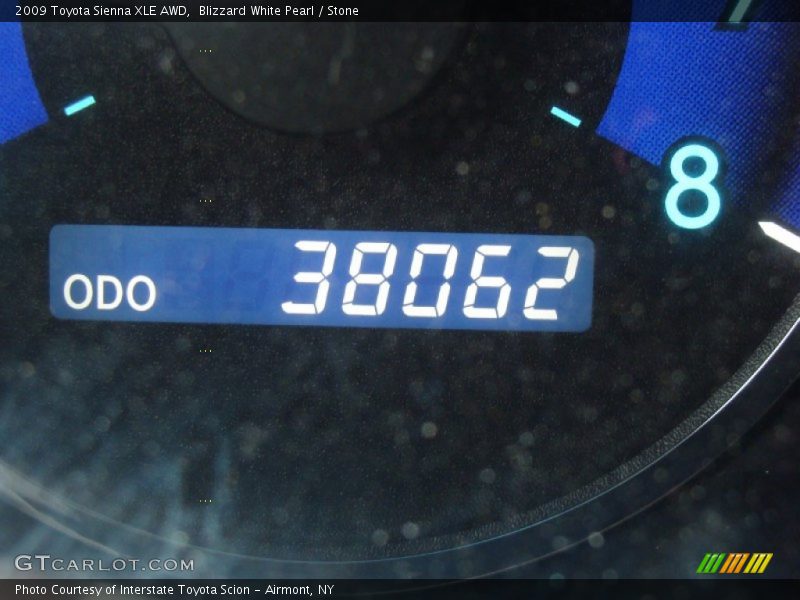 Blizzard White Pearl / Stone 2009 Toyota Sienna XLE AWD