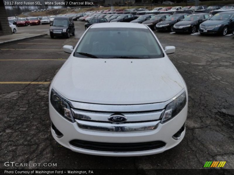 White Suede / Charcoal Black 2012 Ford Fusion SEL
