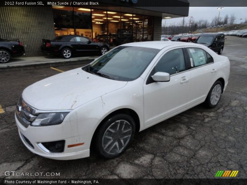 White Suede / Charcoal Black 2012 Ford Fusion SEL