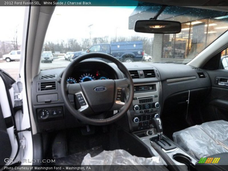 White Suede / Charcoal Black 2012 Ford Fusion SEL