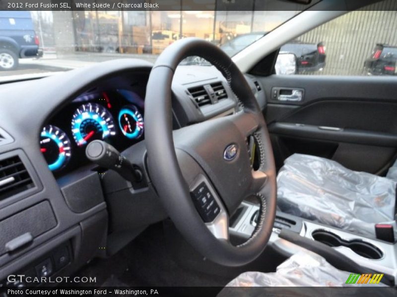 White Suede / Charcoal Black 2012 Ford Fusion SEL