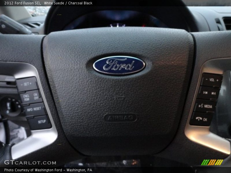 White Suede / Charcoal Black 2012 Ford Fusion SEL