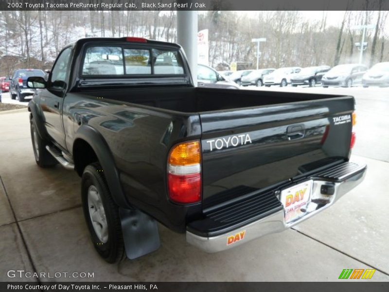 Black Sand Pearl / Oak 2002 Toyota Tacoma PreRunner Regular Cab