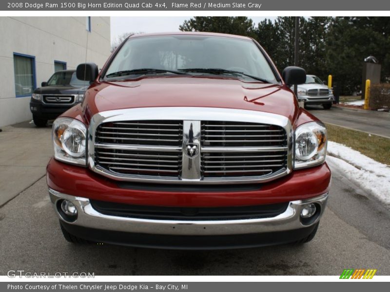 Flame Red / Medium Slate Gray 2008 Dodge Ram 1500 Big Horn Edition Quad Cab 4x4