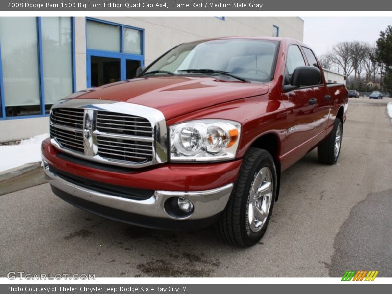 Flame Red / Medium Slate Gray 2008 Dodge Ram 1500 Big Horn Edition Quad Cab 4x4