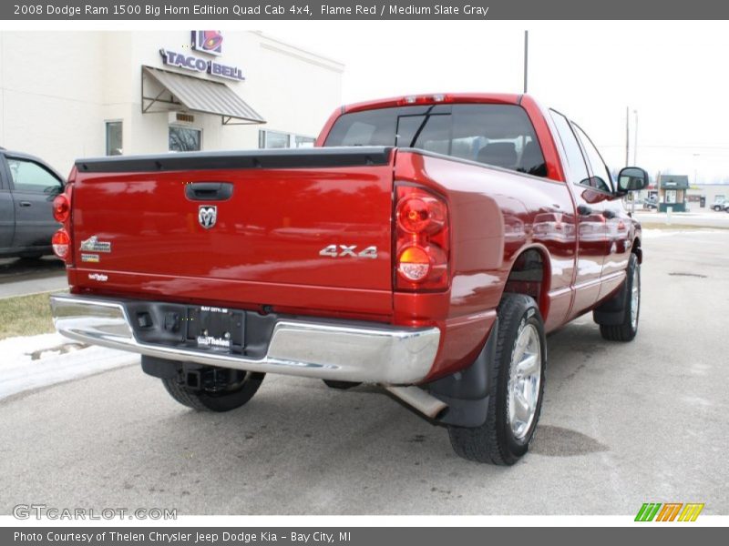 Flame Red / Medium Slate Gray 2008 Dodge Ram 1500 Big Horn Edition Quad Cab 4x4