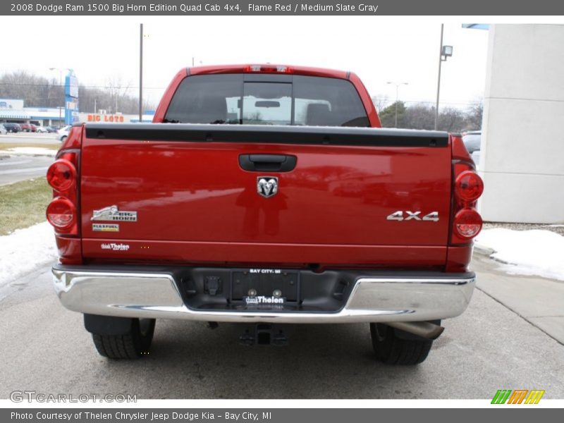 Flame Red / Medium Slate Gray 2008 Dodge Ram 1500 Big Horn Edition Quad Cab 4x4