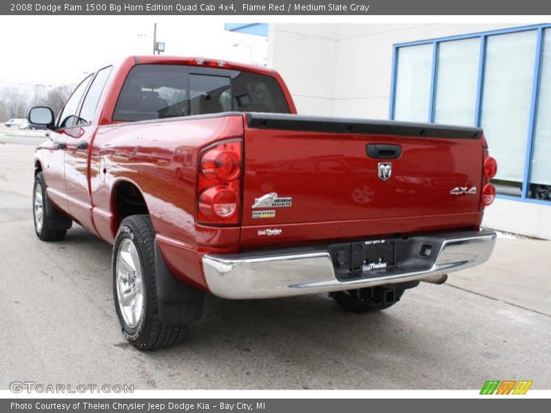 Flame Red / Medium Slate Gray 2008 Dodge Ram 1500 Big Horn Edition Quad Cab 4x4