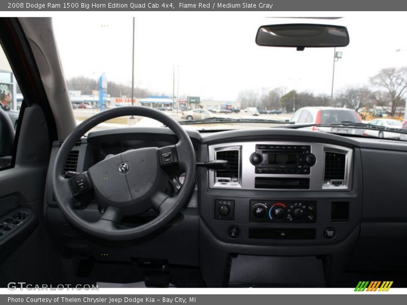 Flame Red / Medium Slate Gray 2008 Dodge Ram 1500 Big Horn Edition Quad Cab 4x4