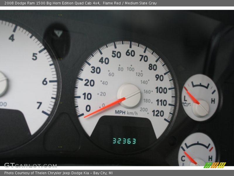 Flame Red / Medium Slate Gray 2008 Dodge Ram 1500 Big Horn Edition Quad Cab 4x4