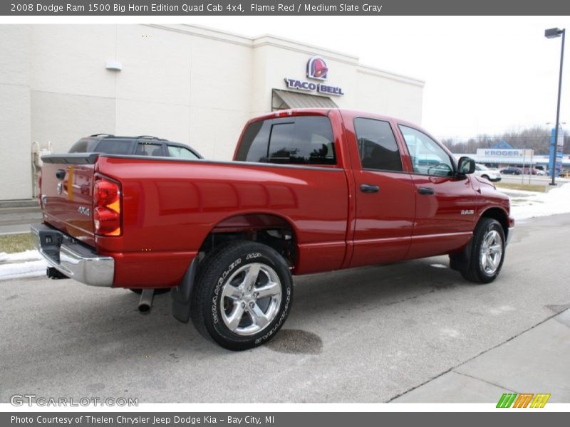 Flame Red / Medium Slate Gray 2008 Dodge Ram 1500 Big Horn Edition Quad Cab 4x4
