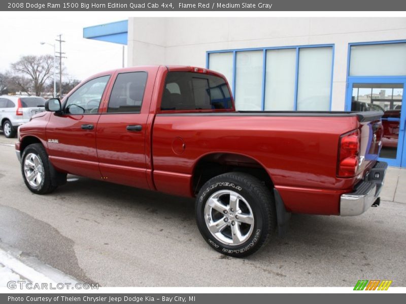 Flame Red / Medium Slate Gray 2008 Dodge Ram 1500 Big Horn Edition Quad Cab 4x4