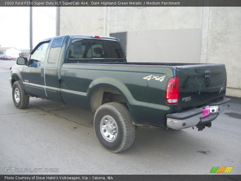 Dark Highland Green Metallic / Medium Parchment 2003 Ford F350 Super Duty XLT SuperCab 4x4