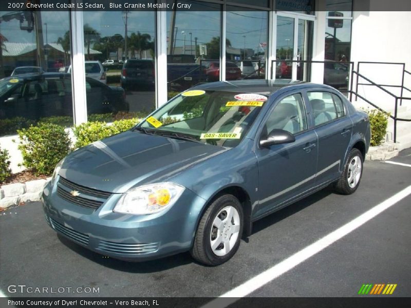 Blue Granite Metallic / Gray 2007 Chevrolet Cobalt LS Sedan