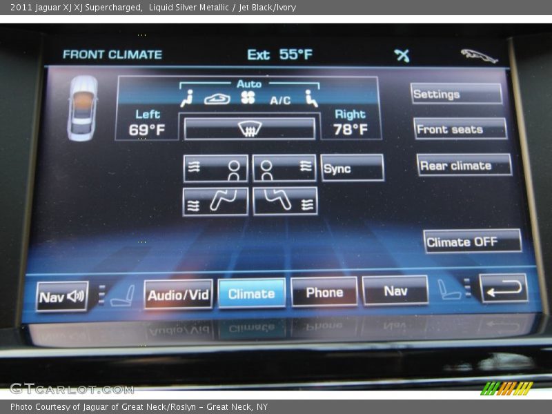 Liquid Silver Metallic / Jet Black/Ivory 2011 Jaguar XJ XJ Supercharged