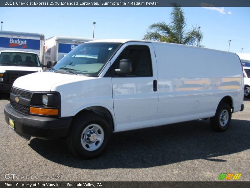 Summit White / Medium Pewter 2011 Chevrolet Express 2500 Extended Cargo Van