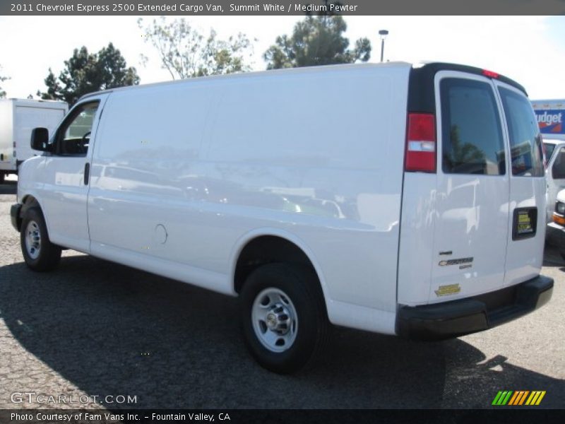 Summit White / Medium Pewter 2011 Chevrolet Express 2500 Extended Cargo Van