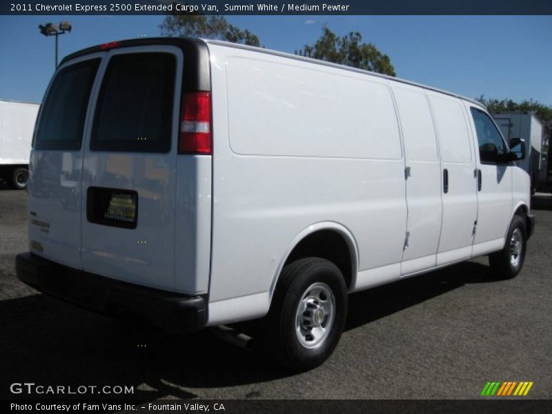 Summit White / Medium Pewter 2011 Chevrolet Express 2500 Extended Cargo Van
