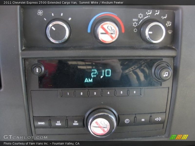 Controls of 2011 Express 2500 Extended Cargo Van