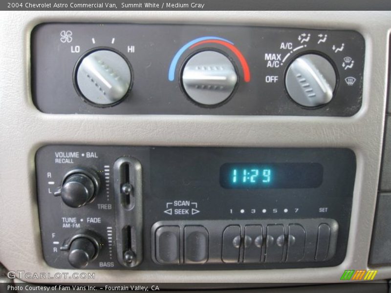 Controls of 2004 Astro Commercial Van