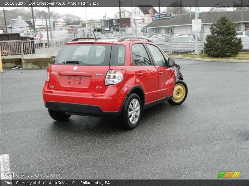 Vivid Red / Black 2010 Suzuki SX4 Crossover AWD