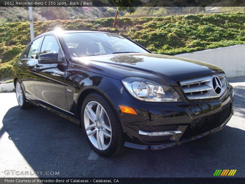 Black / Black 2012 Mercedes-Benz C 250 Sport