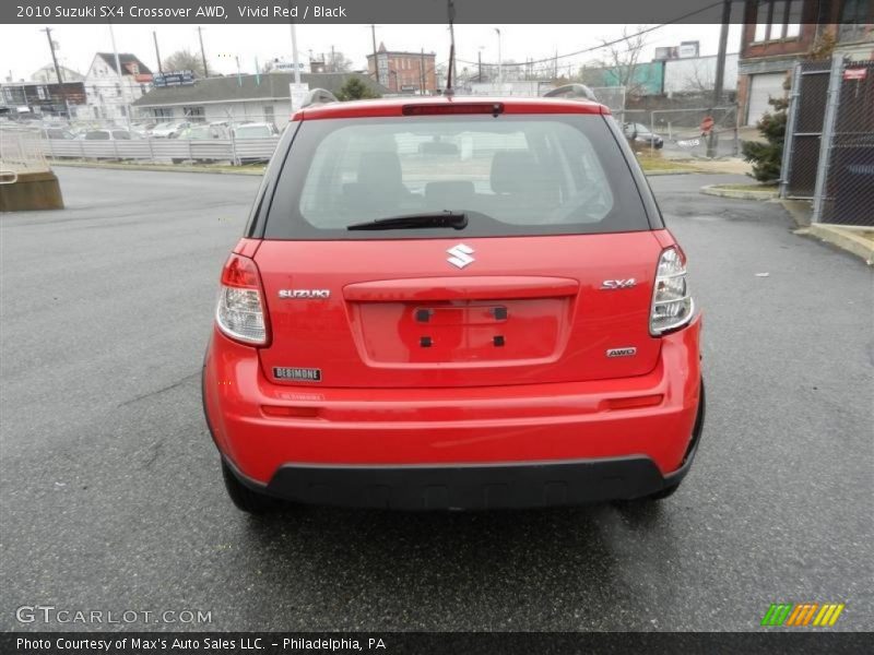 Vivid Red / Black 2010 Suzuki SX4 Crossover AWD
