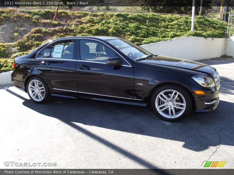 Black / Black 2012 Mercedes-Benz C 250 Sport