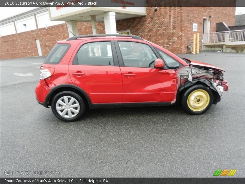 Vivid Red / Black 2010 Suzuki SX4 Crossover AWD