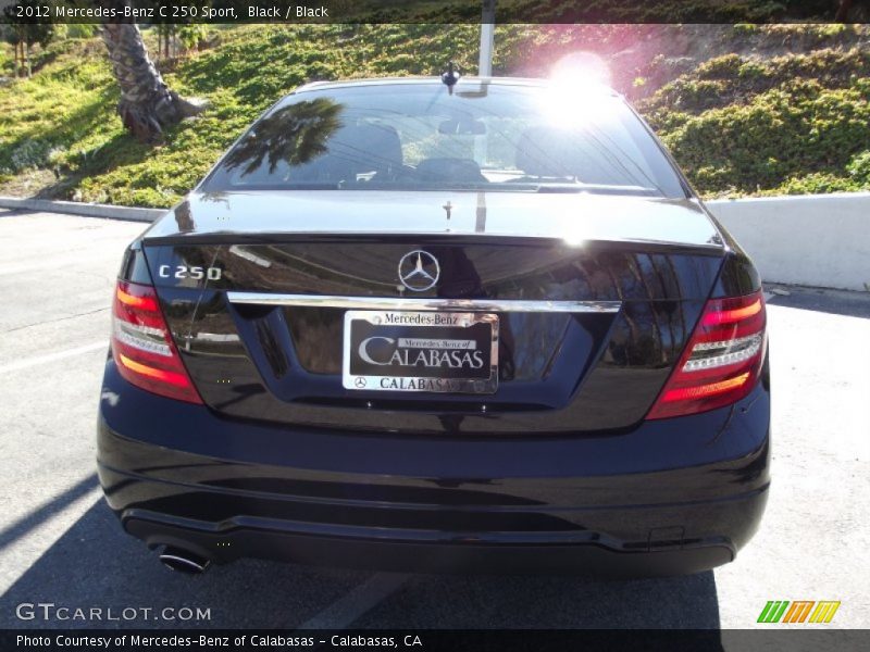 Black / Black 2012 Mercedes-Benz C 250 Sport