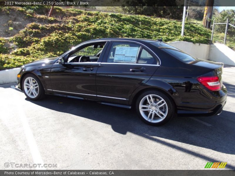 Black / Black 2012 Mercedes-Benz C 250 Sport