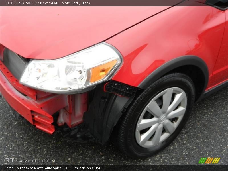 Vivid Red / Black 2010 Suzuki SX4 Crossover AWD