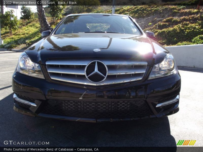 Black / Black 2012 Mercedes-Benz C 250 Sport