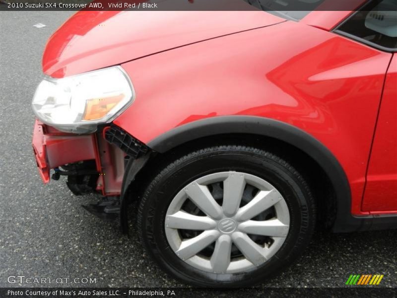 Vivid Red / Black 2010 Suzuki SX4 Crossover AWD