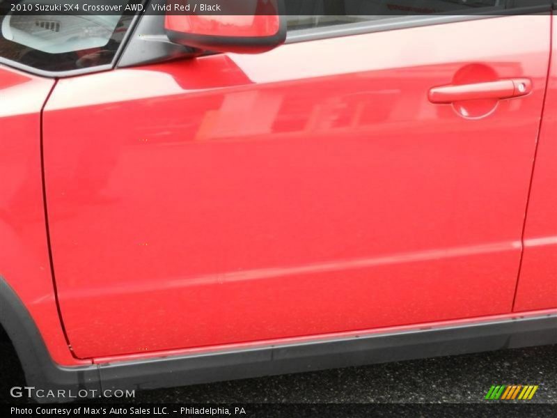 Vivid Red / Black 2010 Suzuki SX4 Crossover AWD