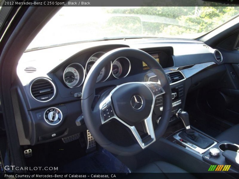Black / Black 2012 Mercedes-Benz C 250 Sport