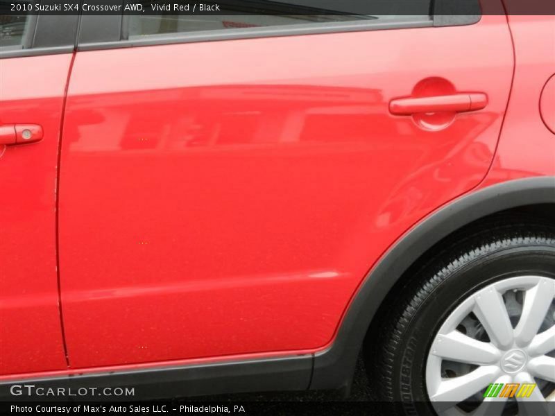 Vivid Red / Black 2010 Suzuki SX4 Crossover AWD