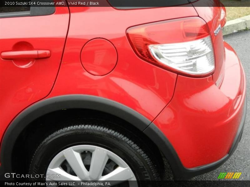 Vivid Red / Black 2010 Suzuki SX4 Crossover AWD