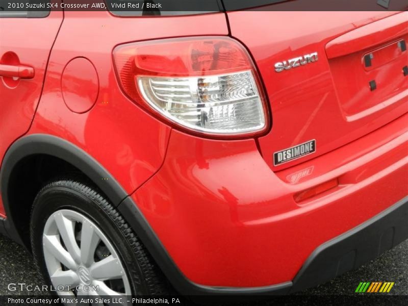 Vivid Red / Black 2010 Suzuki SX4 Crossover AWD