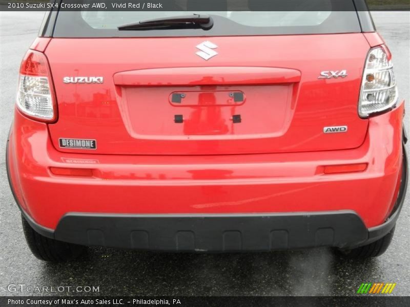 Vivid Red / Black 2010 Suzuki SX4 Crossover AWD