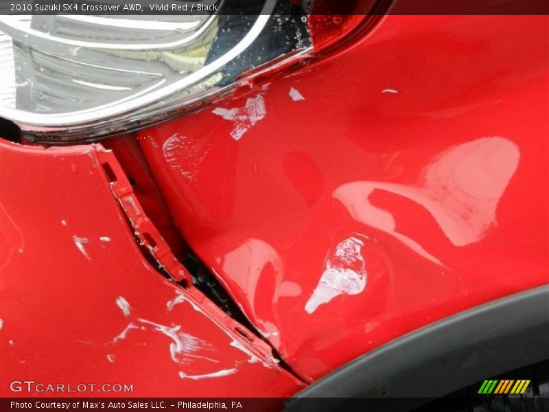 Vivid Red / Black 2010 Suzuki SX4 Crossover AWD