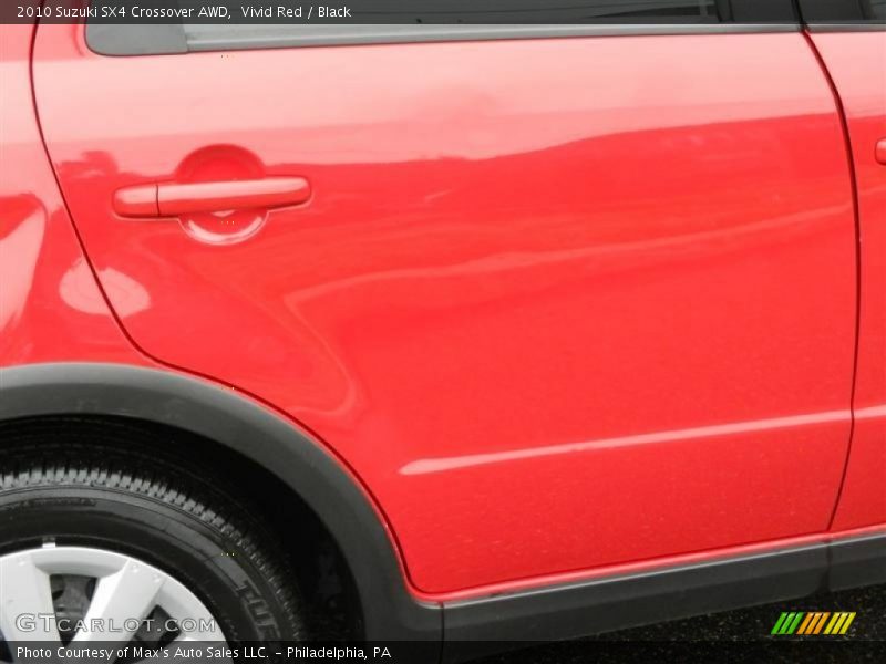 Vivid Red / Black 2010 Suzuki SX4 Crossover AWD